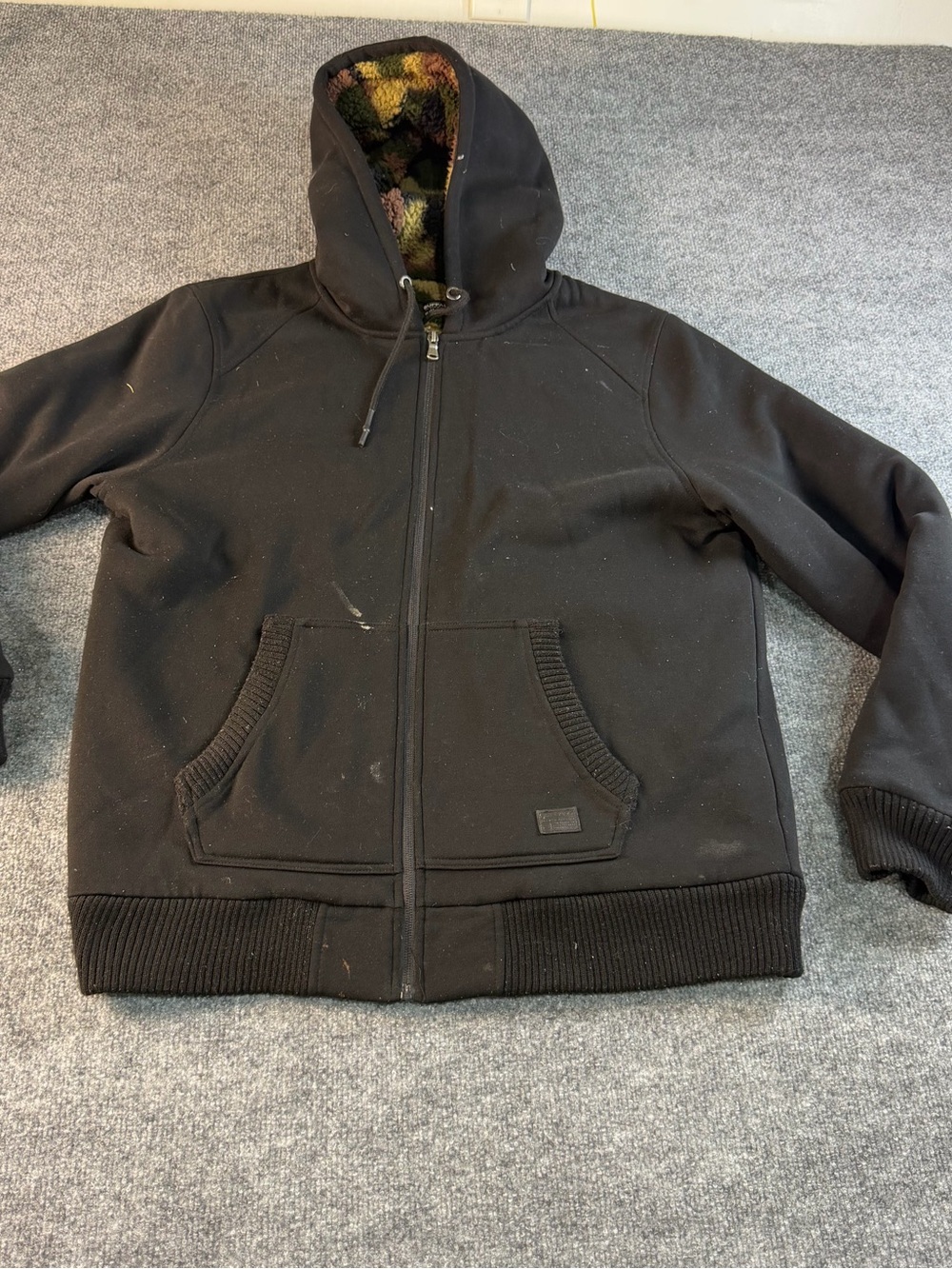 Buffalo David Bitton Black Sherpa Lined Hoodie XL 🖤
